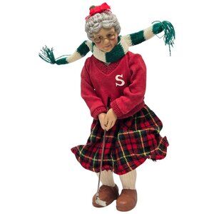 Clothtique Mrs. Claus Christmas Golfing Possible Dreams Figurine 10" 1999 Vtg